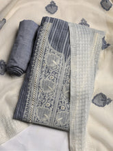 Embroidered Cotton Blend Unstitched Suit With Dupatta